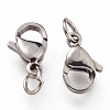 304 Stainless Steel Lobster Claw Clasps X-STAS-G240-01C-P-3