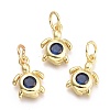 Brass Micro Pave Cubic Zirconia Pendants KK-P187-12G-G-1