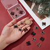 16Pcs 4 Styles Alloy Rhinestone Pendants RB-WR0001-02-3