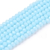 Opaque Solid Color Imitation Jade Glass Beads Strands EGLA-A044-P1mm-D06-1