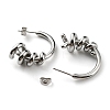 Non-Tarnish 304 Stainless Steel Spiral Wire Wrap Stud Earrings for Women EJEW-K244-16P-2