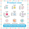180pcs 9 styles Transparent Acrylic Beads OACR-PH0004-30-4