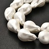 Electroplate Porcelain Beads Strands BSHE-C009-04A-4