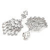 Brass Micro Pave Cubic Zirconia Dangle Stud Earrings EJEW-H014-16P-08-2