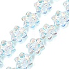 Electroplate Glass Beads Strands EGLA-P069-02A-AB03-1