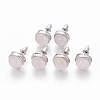 Natural Rose Quartz Stud Earrings EJEW-F162-H08-1
