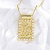 Brass Religion Pendant Necklaces NJEW-C071-06A-G-3