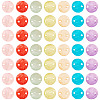 70Pcs 7 Styles Spray Painted Natural Capiz Shell Connector Charms SSHEL-TA0001-21-2