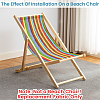 1Pc Stripe Pattern Chair Polycotton Cloth AJEW-GF0015-38I-4