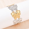 304 Stainless Steel Cuff Bangles for Women BJEW-G757-10GP-2