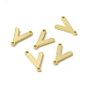 Rack Plating Brass Connector Charms KK-C007-38G-V-3