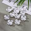 4-Petal ABS Plastic Imitation Pearl Bead Caps SACR-R864-Z9-6