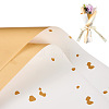 20 Sheets Plastic Gold Foil Flower Bouquets Wrapping Packaging DIY-TAC0025-13A-1