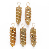 Natural Agate Pointed Pendants G-S359-285-1