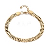 Ion Plating(IP) 304 Stainless Steel Chains Bracelets BJEW-U017-02G-4