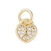 Rack Plating Brass Micro Pave Clear Cubic Zirconia Charms KK-Z060-11G-1