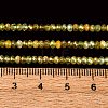 Faceted Rondelle Natural Green Garnet Beads Strands G-F289-40B-6