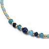 Miyuki Seed Beads and Natural Apatite Braided Bead Bracelets BJEW-C061-01-2