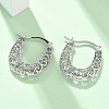 Brass Hoop Earrings for Women EJEW-G436-01P-3