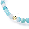 Natural Gemstone Hemimorphite Stretch Bracelets BJEW-JB04556-03-2