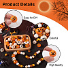 Craftdady 140Pcs Halloween Theme Painted Natural Wood Beads WOOD-CD0001-19-4