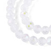 AB Color Plated Natural Quartz Crystal Beads Strands G-T144-A07-05-3
