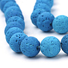 Synthetic Lava Rock Beads Strands G-S277-6mm-07-3
