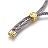 Cotton Cord Bracelet Making KK-F758-03J-G-3