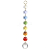 4Pcs 4 Styles Glass Octagonal Bead Hanging Suncatchers HJEW-JM02215-02-3