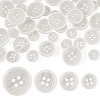 40Pcs 4 Styles Resin Buttons BUTT-TADJ0001-02C-1