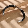 Braided Microfiber Leather Cord Bracelets for Men BJEW-Z081-07P-02-3