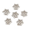 Brass Micro Pave Cubic Zirconia Bead Caps CU-CBA6A75-35B-P-1