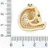 Brass Micro Pave Cubic Zirconia Pendants KK-M307-01G-3