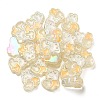 UV Plating Rainbow Iridescent Acrylic Enamel Beads OACR-G012-07C-3