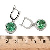925 Sterling Silver Micro Pave Cubic Zirconia Hoop Earrings EJEW-B147-01A-02-5
