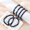 Natural Sodalite Beaded Stretch Bracelets X-BJEW-F203-05-3