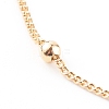 Brass Curb Chain Anklets AJEW-AN00424-2