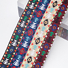 WADORN 20 Yards 4 Colors Flat Ethnic Style Embroidery Polyester Ribbons OCOR-WR0001-12-7