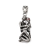316 Surgical Stainless Steel Pave Cubic Zirconia Pendants STAS-D304-38AS-1