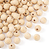 Craftdady 120Pcs 12 Styles Unfinished Natural Wood European Beads WOOD-CD0001-09-3