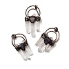 Natural Quartz Crystal Prism & Amethyst Big Pendants G-A270-02R-1
