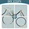 200Pcs 2 Colors Brass Cord Ends KK-PH0012-89G-3
