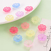 Transparent Frosted Acrylic Bead Caps X-MACR-S371-04A-6