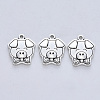 Tibetan Style Alloy Pendants TIBE-R316-060AS-RS-1