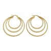 PVD Vacuum Plating 201 Stainless Steel Triple Hoop Earrings for Women EJEW-F345-15G-1