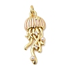 Brass Enamel Pendants KK-CJC0013-16G-01-1