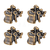 4Pcs Outdoor EDC Tool Brass Parachute Rope European Beads FIND-FG0003-74AG-1