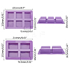 Square Food Grade Silicone Molds Sets DIY-GA0001-58-2