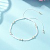Natural Rainbow Moonstone & Seed Glass Beaded Braided Bead Bracelets BJEW-JB12605-05-2