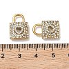 304 Stainless Steel Micro Pave Clear Cubic Zirconia Pendants STAS-K295-48B-G-3